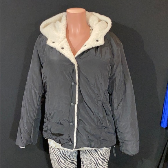 NWT SANCTUARY Reversible Sherpa Puffer Jacket Coat - Picture 3 of 9